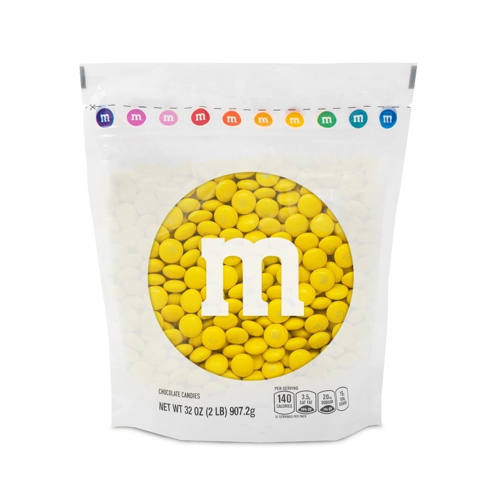 M&M’S Milk Chocolate Yellow Candy - 2lb Bulk - Walmart.com