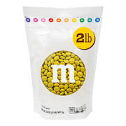 M&MS Yellow Milk Chocolate Candy, 2 lb Bag for Celebrations and Party Favors
