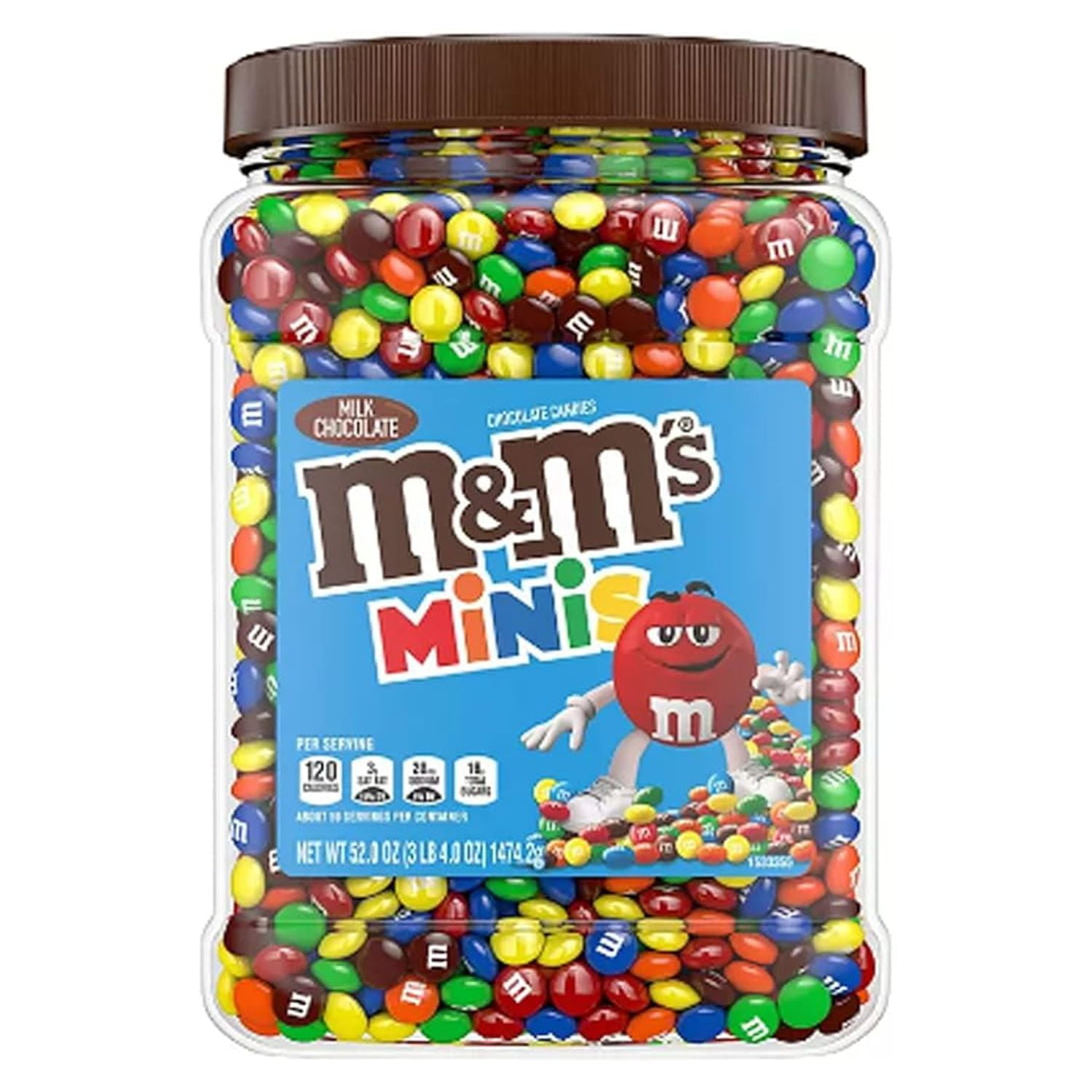 M&m’s Minis Milk Chocolate Candy Bulk Jar - Walmart.com