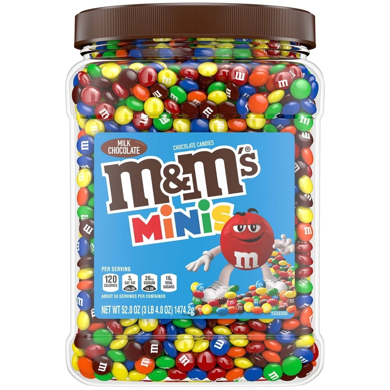 M&M's Chocolate Candies, Milk Chocolate, Minis - 1.77 oz