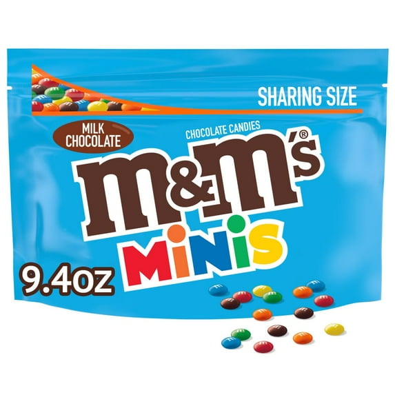 M&M'S Minis Milk Chocolate Easter Candy, Sharing Size 9.4 oz Bag (Pack of 12)