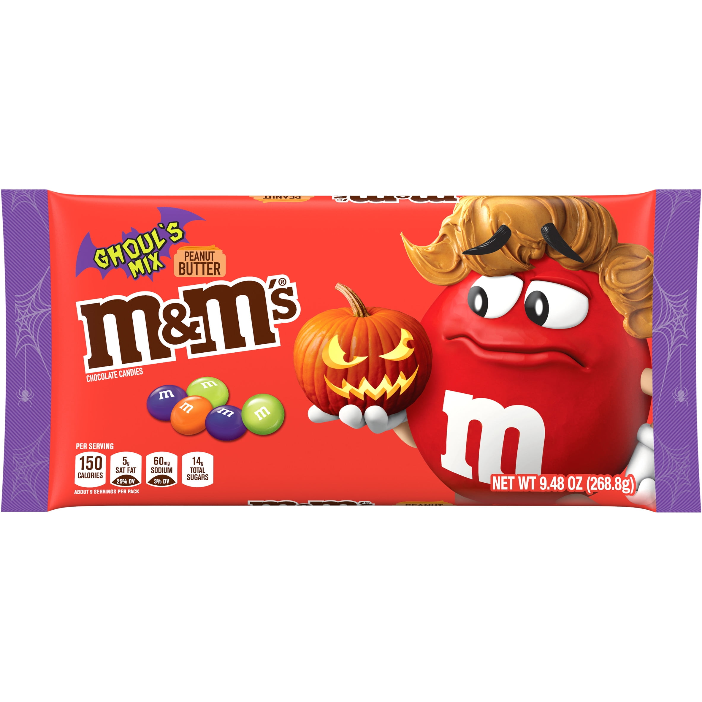 M&M'S PEANUT BUTTER HALLOWEEN GHOULS 9.48 OUNCES