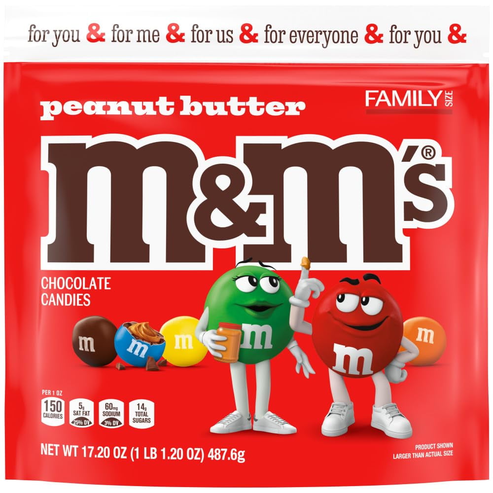 M&M'S Peanut Butter Chocolate Candies - Family Size - 17.2 oz
