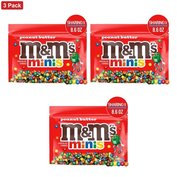 M&M'S Peanut Butter Minis Chocolate Candy Bag Share Size - 8.6oz