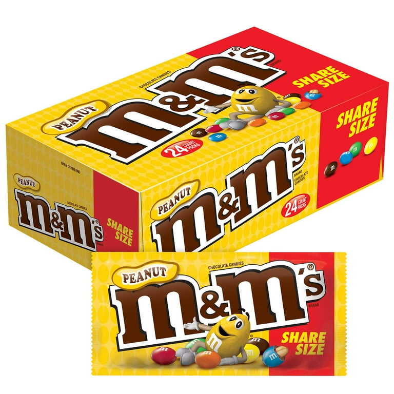◆M&M◆ M&M'S Peanut Chocolate King Size Candy (3.27 oz., 24 ct