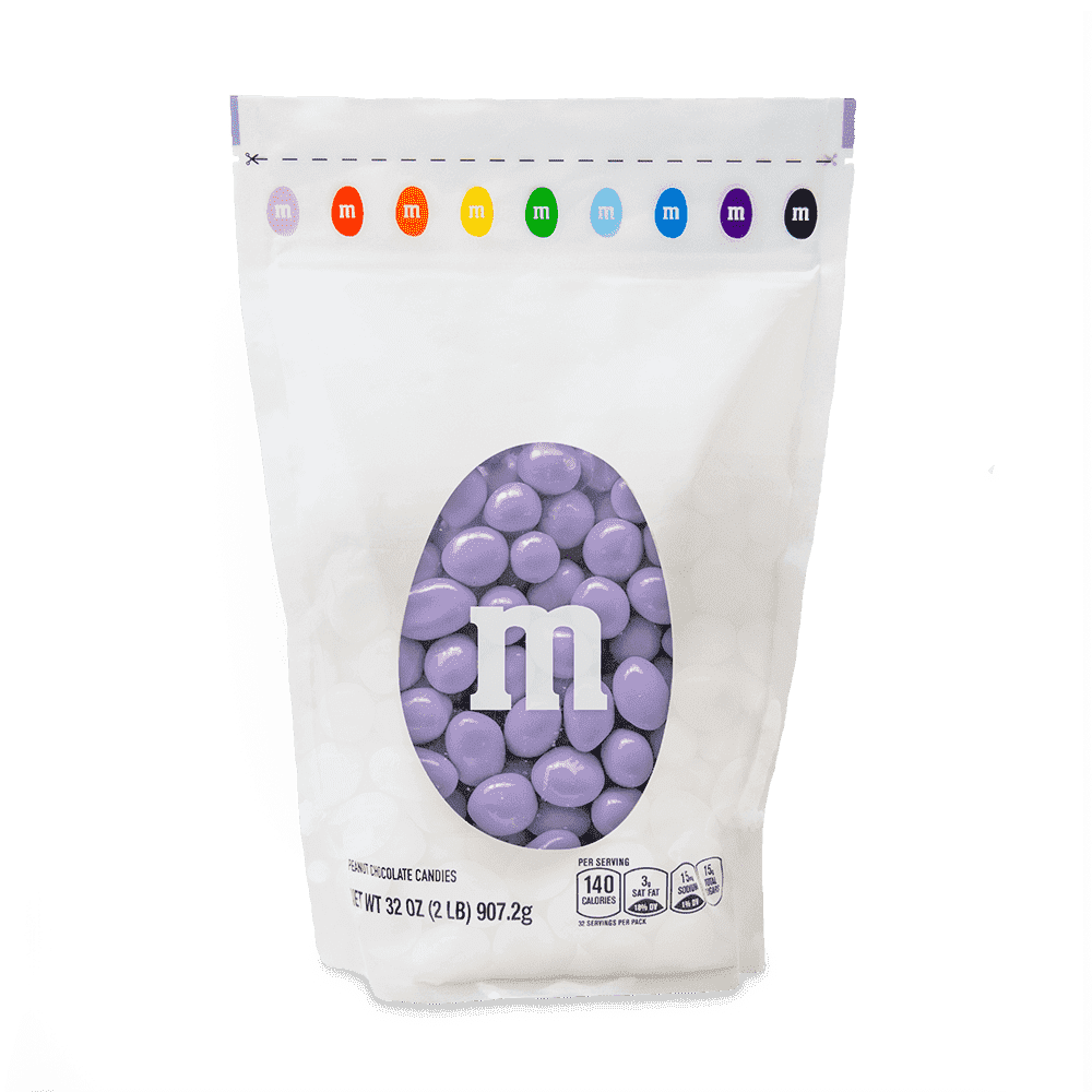 M&M'S Peanut Light Purple Candy, 2lb Resealable Bulk Bag