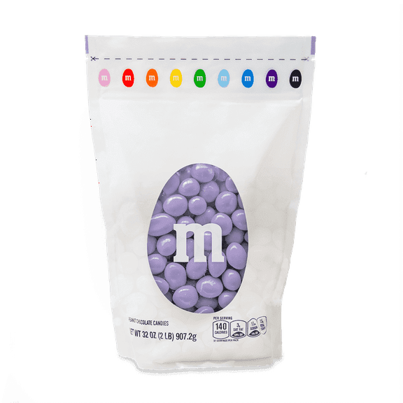 M&M'S Peanut Light Purple Candy, 2lb Resealable Bulk Bag