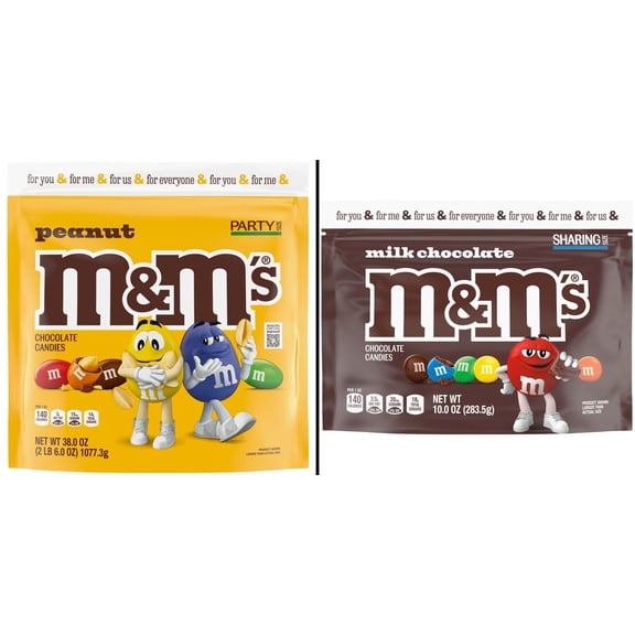 M&M'S Peanut Milk Chocolate Candy 38 oz & M&M'S Milk Chocolate Candy 10 oz