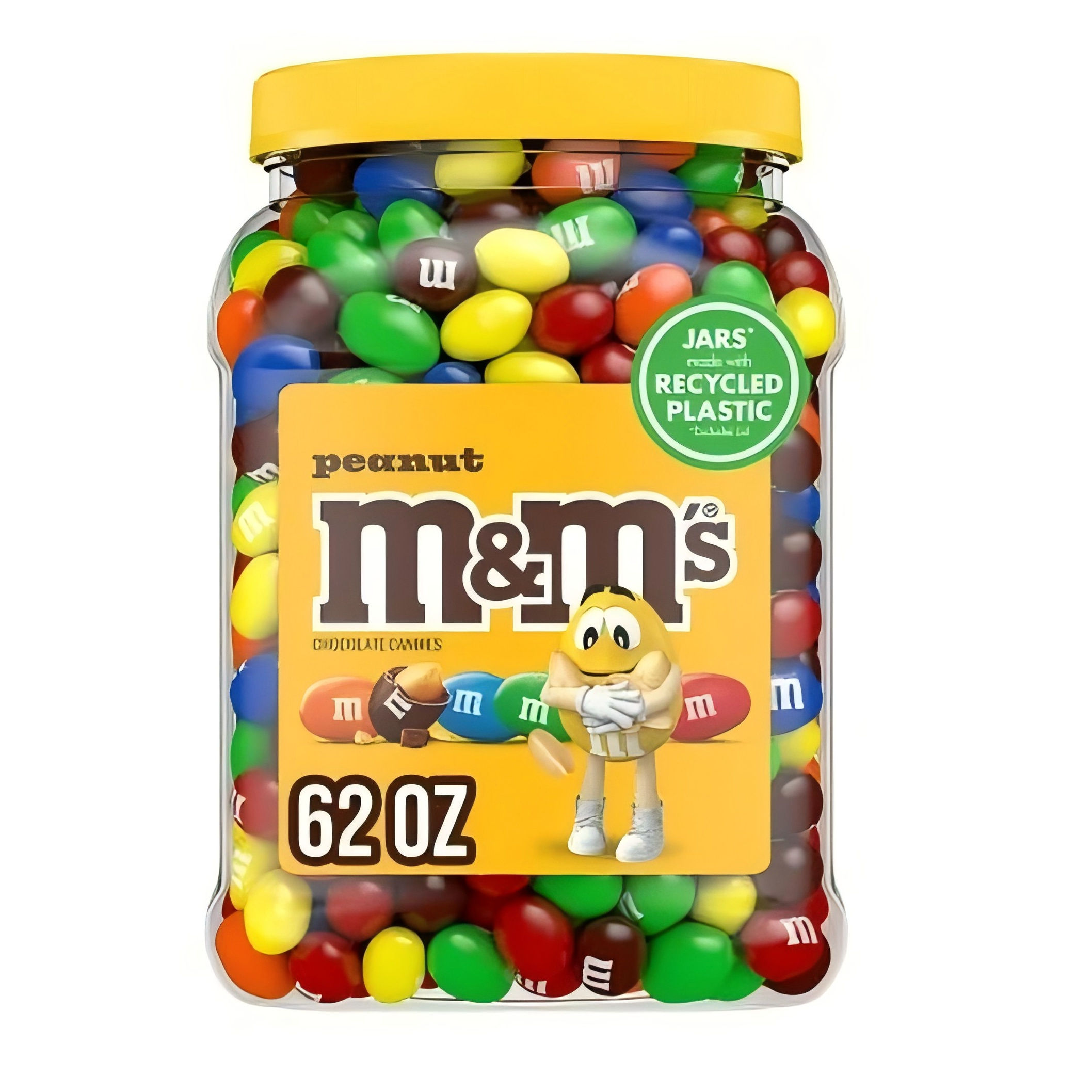 M&M'S Peanut Milk Chocolate Candy, 62 oz. Resealable Jar – Perfect
