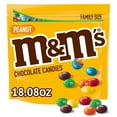 thumbnail image 1 of M&M,S Peanut Milk Chocolate Candy, Family Size, 18.08 Oz Resealable Bulk Bag, 1 of 3