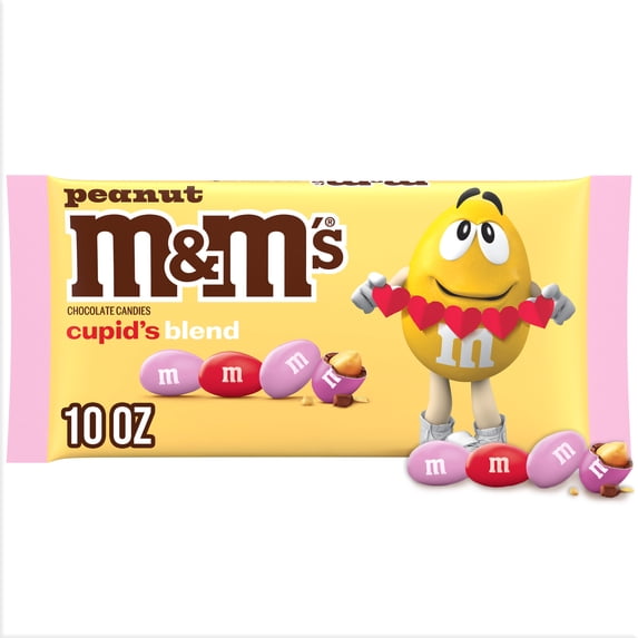 M&M’s Peanut Milk Chocolate Valentine’s Day Candy - 10 oz Bag