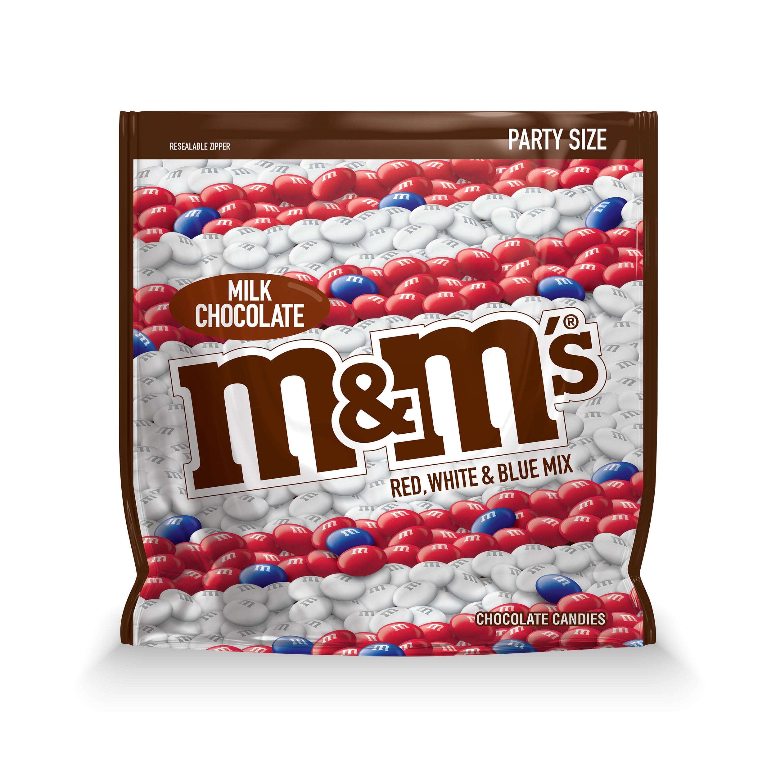 M&M'S Red, White & Blue Patriotic Milk Chocolate Candy, 42-Ounce Party Size  Bag 