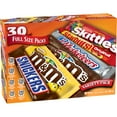 thumbnail image 1 of M&M'S, SNICKERS, 3 MUSKETEERS, SKITTLES & STARBURST Full Size Chocolate Candy Variety Mix 56.11-Ounce 30-Count Box, 1 of 3