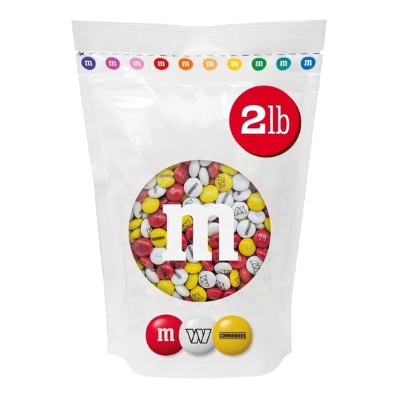 M&M'S Washington Commanders NFL Milk Chocolate Candies, 2 lb Bulk Bag with Team Colors and Logos