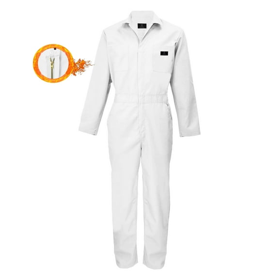 M&M SCRUBS Long Sleeve Coverall 861 ( White, Small )