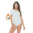 thumbnail image 1 of M&M SCRUBS Long Sleeve Scoop Neck Body Suit-Breathable Cotton Stretch(Heather Grey, XX-Large), 1 of 6