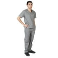 thumbnail image 1 of M&M SCRUBS Men Scrub Set, Men Medical Uniforms 102 (Grey, X-Small), 1 of 7