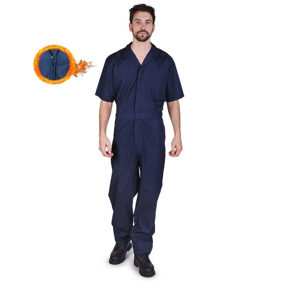 M&M SCRUBS Short Sleeve Coverall 399 ( Navy, XLarge )