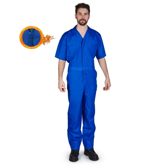 M&M SCRUBS Short Sleeve Coverall 399 ( Royal, Small )