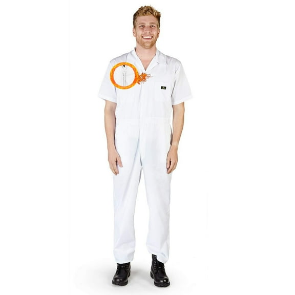 M&M SCRUBS Short Sleeve Coverall 399 ( White, XXXXLarge )