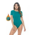 thumbnail image 1 of M&M SCRUBS Short Sleeve Round Neck Body Suit-Breathable Cotton Stretch(True Hunter Green, X-Large), 1 of 6