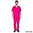 thumbnail image 1 of M&M SCRUBS Solid Men Scrub Set, Men Medical Uniforms 201 (HOT PINK), 1 of 7