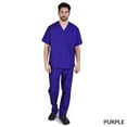 thumbnail image 1 of M&M SCRUBS Solid Men Scrub Set, Men Medical Uniforms 201- (PURPLE), 1 of 7