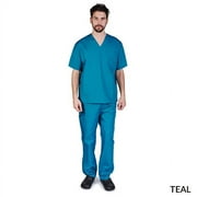 M&M SCRUBS Solid Men Scrub Set, Men Medical Uniforms 201- TEAL