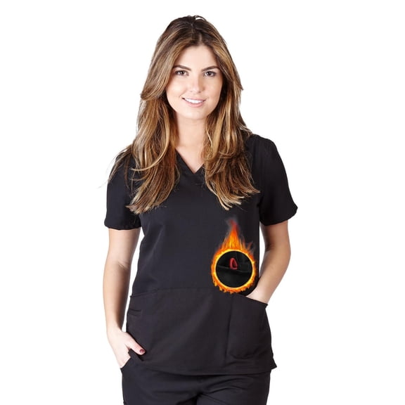 M&M SCRUBS Stretch Junior Mock Wrap Medical Scrub set 8119 9120