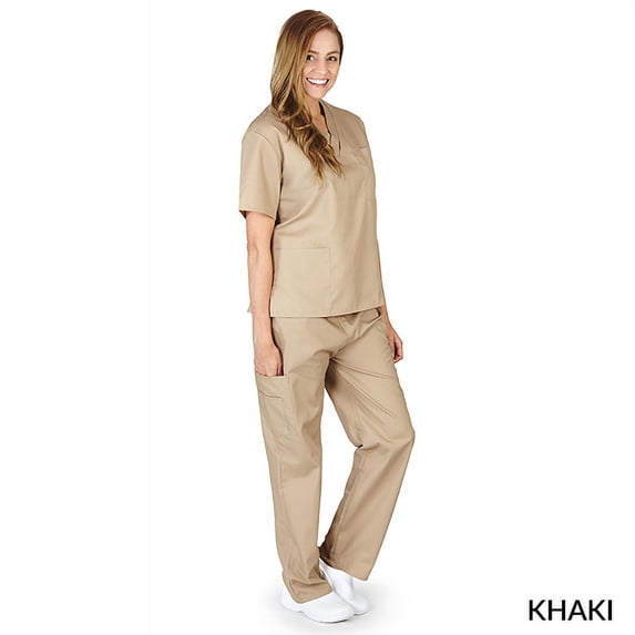 M&M SCRUBS Unisex Solid Scrub Set, Women Medical Uniforms 102