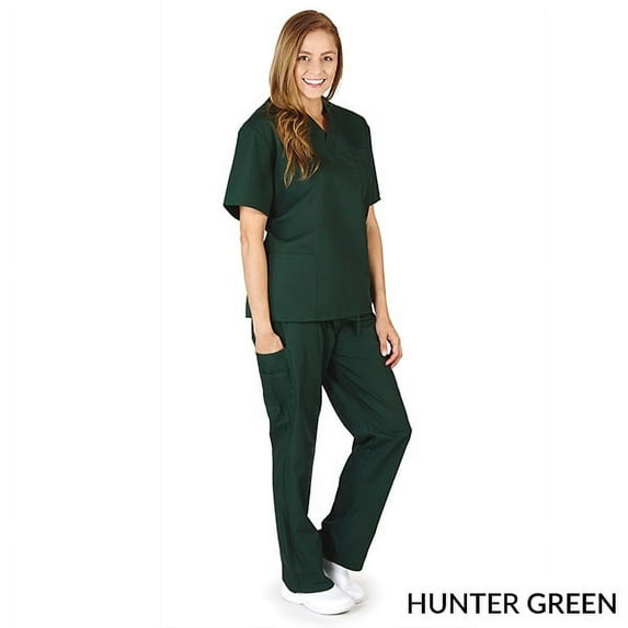 M&M SCRUBS Unisex Solid Scrub Set, Women Medical Uniforms 102