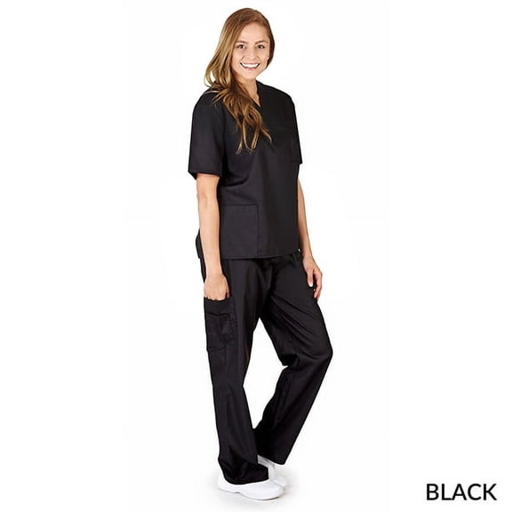M&M SCRUBS Unisex Solid Scrub Set, Women Medical Uniforms 102