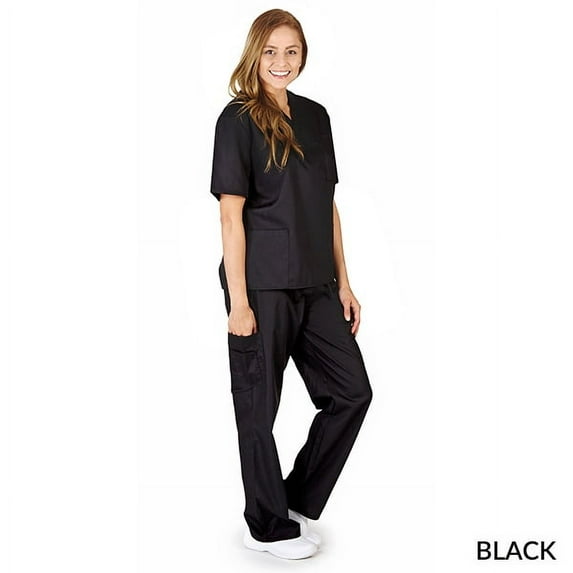 M&M SCRUBS Unisex Solid Scrub Set, Women Medical Uniforms 102