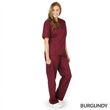 M&M SCRUBS Unisex Solid Scrub Set, Women Medical Uniforms 102