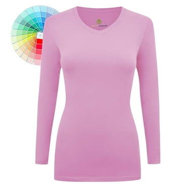 M&M SCRUBS V-Neck Women's Underscrub Tee Long Sleeve T-Shirt
