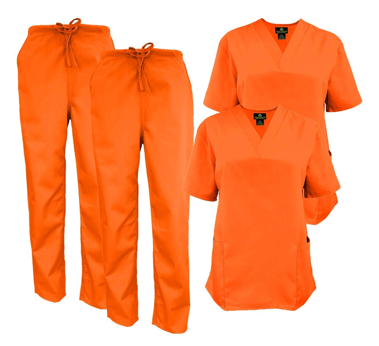 M&M SCRUBS Women Scrub Set VNeck Medical Scrub Tops and Drawstring