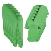 M&M SCRUBS Women Scrub Set V-Neck Medical Scrub Tops and Drawstring Pants - Pack of 6 Set Lime Green, 4X-Large