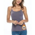 thumbnail image 1 of M&M SCRUBS Women's Camisole Cotton Stretch Slim-Fit Cami Soft and Breathable Undershirt with Adjustable Strap Tank Top (Charcoal, 2X-Large), 1 of 1