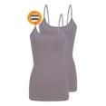 thumbnail image 1 of M&M SCRUBS Women's Camisole Cotton Stretch Slim-Fit Cami Soft and Breathable Undershirt with Adjustable Strap Tank Top Multi Pack of 2 (Grey) Large, 1 of 1