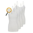 thumbnail image 1 of M&M SCRUBS Women's Camisole Cotton Stretch Undershirt with Adjustable Strap Tank Top 4 Pack (Heather Grey) Medium, 1 of 1