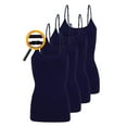 thumbnail image 1 of M&M SCRUBS Women's Camisole Cotton Stretch Undershirt with Adjustable Strap Tank Top 4 Pack (True Navy Blue) Small, 1 of 8