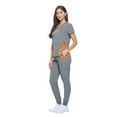thumbnail image 1 of M&M SCRUBS Women's Essential Scrub Top and Pant Cool Stretch Jogger Scrub Set (4X-Large, Heather Grey), 1 of 6