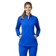 thumbnail image 1 of M&M SCRUBS Women’s Full Zip Scrub Jacket – 4-Way Stretch Warm-Up Jacket with Stand Collar, Moisture-Wicking (True Royal Blue, 2X-Large), 1 of 7