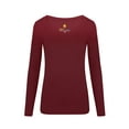 thumbnail image 1 of M&M SCRUBS Women's Long Sleeve Scoop-Neck T-Shirt Under Scrub (Burgundy, Large), 1 of 5