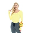 thumbnail image 1 of M&M SCRUBS Women's Long Sleeve Scoop-Neck T-Shirt Under Scrub (Yellow, X-Large), 1 of 5