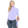 thumbnail image 1 of M&M SCRUBS Women's Long Sleeve Turtle-Neck T-Shirt Under Scrub (Lavender, Large), 1 of 1