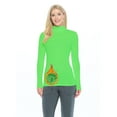 thumbnail image 1 of M&M SCRUBS Women's Long Sleeve Turtle-Neck T-Shirt Under Scrub (Lime Green, Medium), 1 of 1