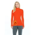 thumbnail image 1 of M&M SCRUBS Women's Long Sleeve Turtle-Neck T-Shirt Under Scrub (Orange, Large), 1 of 1