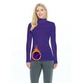 thumbnail image 1 of M&M SCRUBS Women's Long Sleeve Turtle-Neck T-Shirt Under Scrub (Purple, X-Large), 1 of 1