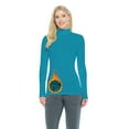 thumbnail image 1 of M&M SCRUBS Women's Long Sleeve Turtle-Neck T-Shirt Under Scrub (Teal, X-Large), 1 of 5